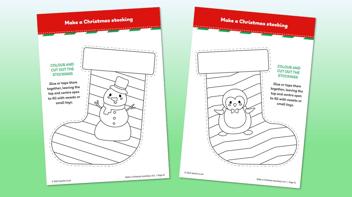 Make a Christmas stocking craft activity