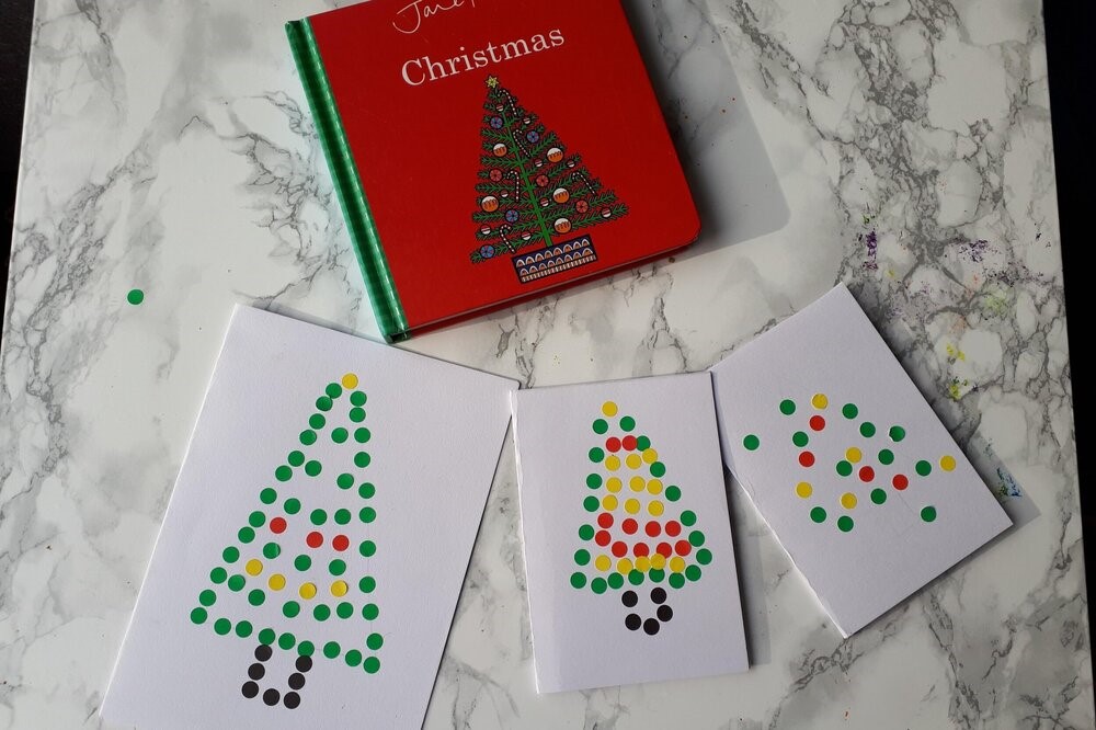 Dotty sticker Christmas cards from Little Hands Learning