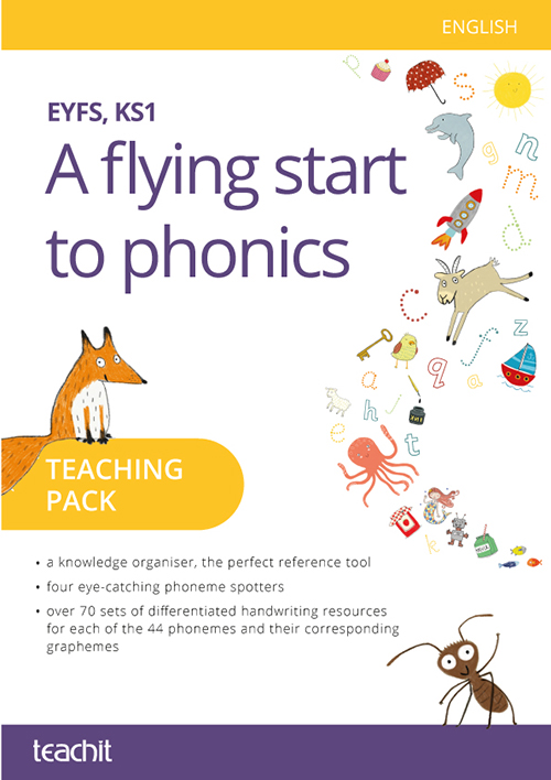 Teachit's phonics teaching pack 'A flying start to phonics'