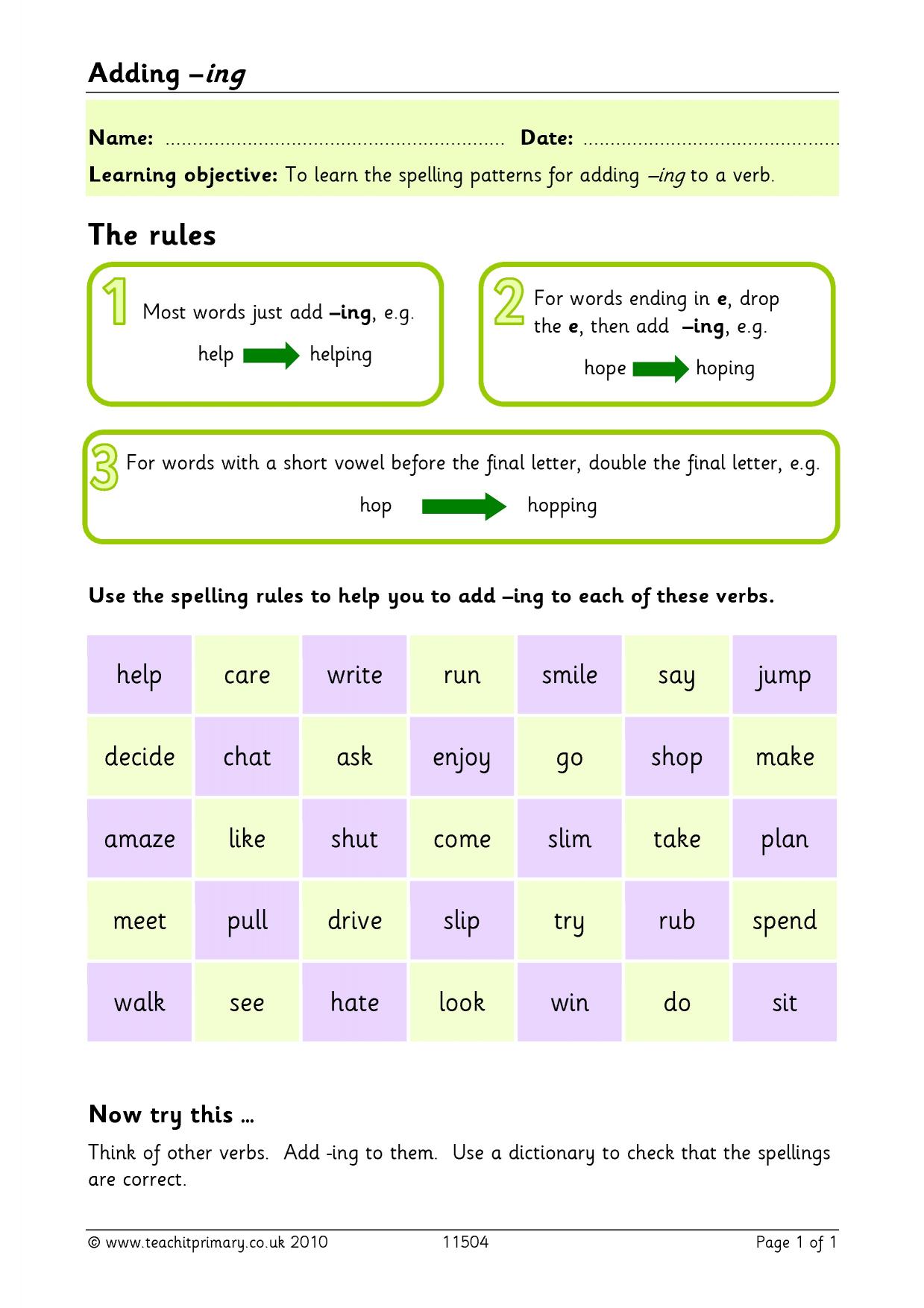 Adding-ing