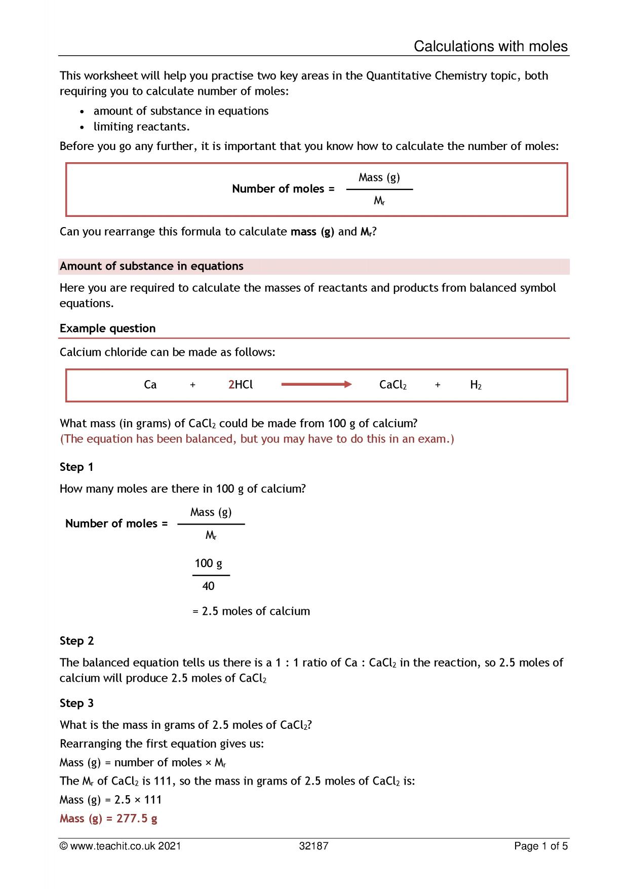 Calculations