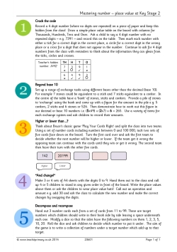 Mastering maths – place value at Key Stage 2