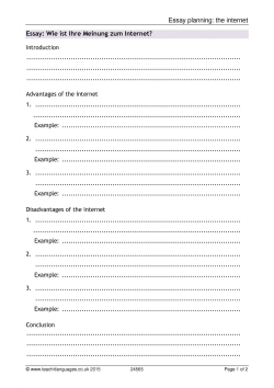 Essay planning: the internet