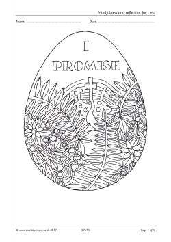 Mindfulness colouring and reflection for Lent