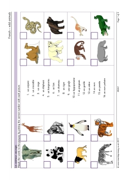 French – wild animals French – wild animals