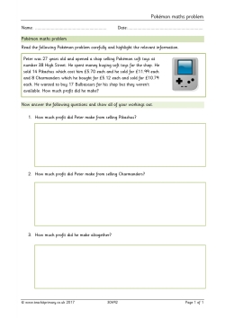 Pokémon maths problem