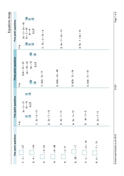 Equations recap