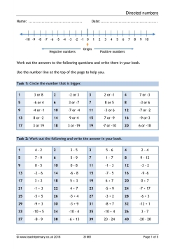Directed numbers