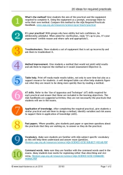 20 ideas for required practicals