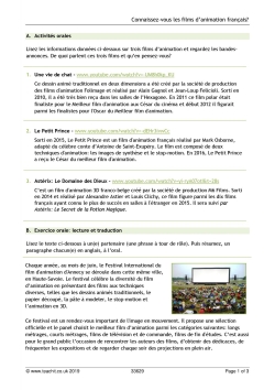 Connaissez-vous les films d’animation français?