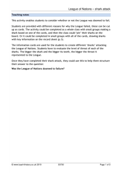 League of Nations – shark attack
