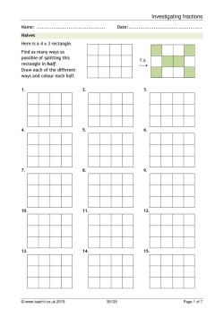 Investigating fractions