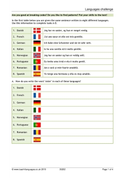 Languages challenge